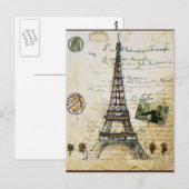 Postale CARTE POST PARIS vintage (Devant / Derrière)