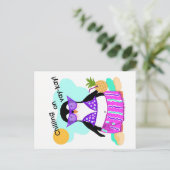Postale CARTE POST Pingouin Vacances (Debout devant)