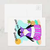 Postale CARTE POST Pingouin Vacances (Devant / Derrière)