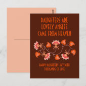 POSTALE CARTE POST POUR LA JOURNÉE DES FILLES (Devant / Derrière)