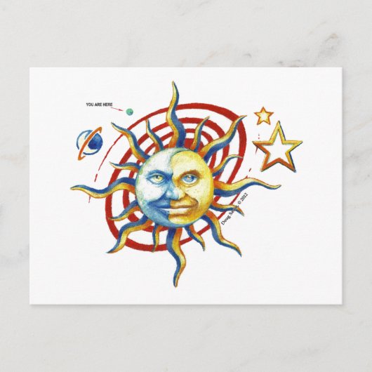 POSTALE CARTE POST SUN-MOON (Devant)