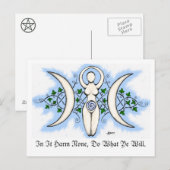 Postale Carte Post Triple Déesse (Devant / Derrière)