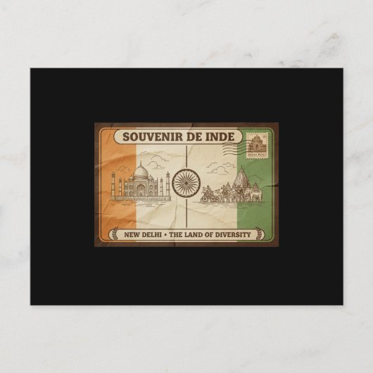 Postale carte postal inde (Devant)