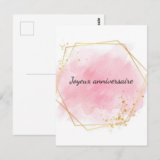 Postale Carte postal Joyeux anniversaire (Devant / Derrière)