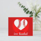 Postale carte postale, amour, baseball (Debout devant)