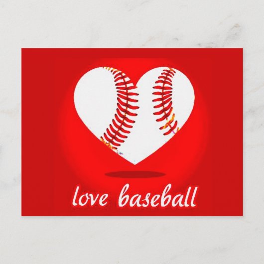 Postale carte postale, amour, baseball (Devant)