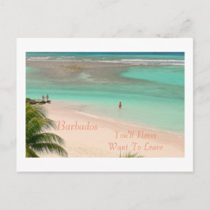 POSTALE CARTE POSTALE, BARBADOS—VOUS NE VOULEZ JAMAIS PART