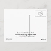 Postale Carte postale, Bridge Street, Stratford-upon-Avon  (Dos)