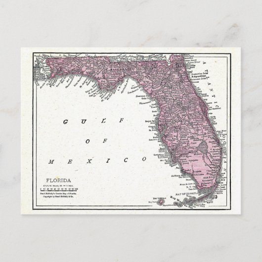 Postale Carte postale:  Carte de Floride, 1921 (Devant)