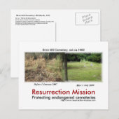 Postale Carte postale~~Cimetière de Brick Mill (Devant / Derrière)