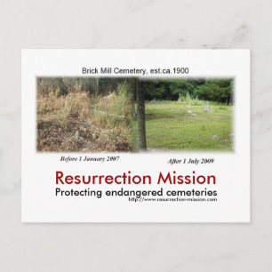 Postale Carte postale~~Cimetière de Brick Mill