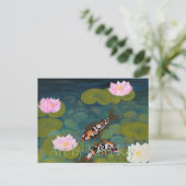 Postale Carte postale. Deux poissons Koi (Debout devant)