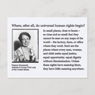 Postale Carte postale-Eleanor Roosevelt Droits de l'Homme