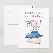 Postale Carte postale. Espèce de mannequin ! (Devant / Derrière)