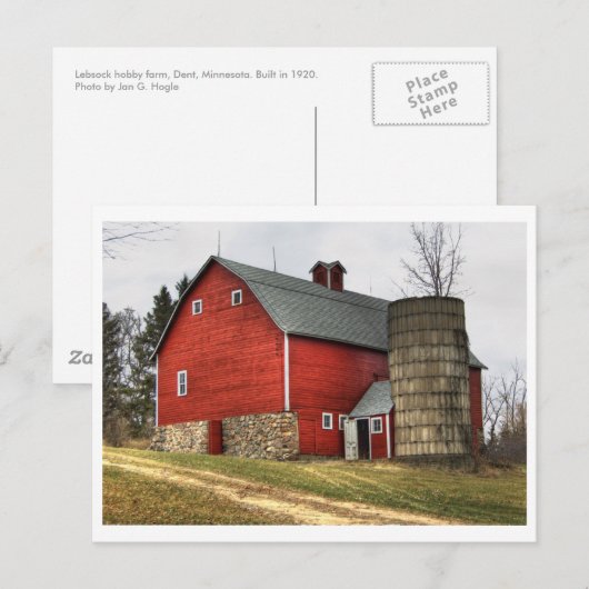 Postale Carte postale, étable Lebsock (Devant / Derrière)