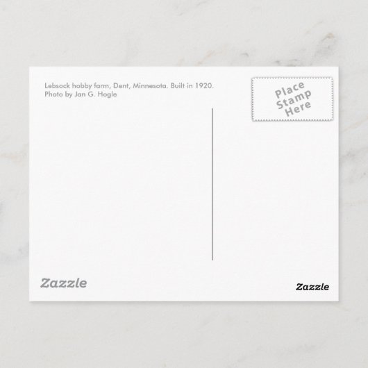 Postale Carte postale, étable Lebsock (Dos)