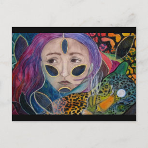 Postale Carte postale: "Femme léopard"