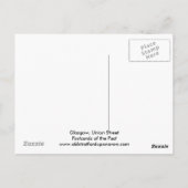 Postale Carte postale, Glasgow, Union Street (Dos)