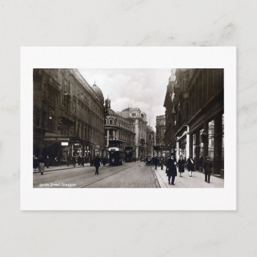 Postale Carte postale, Glasgow, Union Street (Devant)