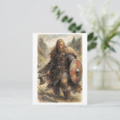 Postale Carte postale. Guerrier Viking (Debout devant)