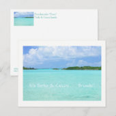 Postale carte postale/ "It's Turks & Caicos. . Breathe !" (Devant / Derrière)
