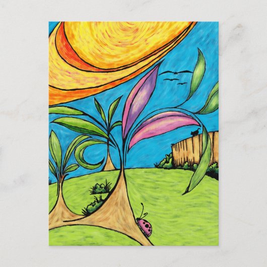 Postale Carte postale, Jardin Summer Fun (Devant)