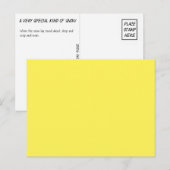 Postale Carte postale, Jaune, Neige, Neige Jaune, Hiver (Devant / Derrière)