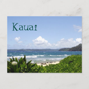 POSTALE CARTE POSTALE, KAUAI/VAGUES ROULANT À CÔTÉ