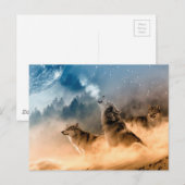 Postale Carte postale/Loups (Devant / Derrière)