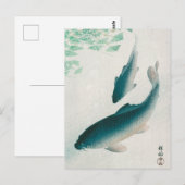 POSTALE CARTE POSTALE: OHARA KOSON : CARP/KOI 1926 (Devant / Derrière)