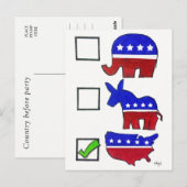 Postale Carte postale: Pays Avant Partie (Devant / Derrière)