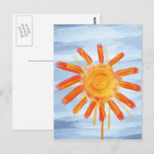 Postale Carte postale, Peinture de soleil (Devant / Derrière)