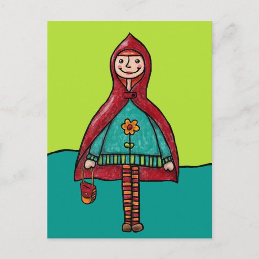 Postale Carte postale, Petit Chaperon Rouge mignon (Devant)
