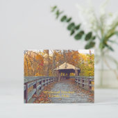 Postale carte postale, "Pont couvert de Wildwood Preserve" (Debout devant)