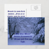 Postale Carte postale, Puisse Votre Cérémonie Solstice D'H (Devant / Derrière)