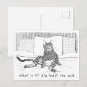 Postale carte postale: "Que veux-tu?" (Lily) (Devant / Derrière)