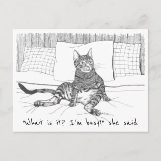 Postale carte postale: "Que veux-tu?" (Lily)