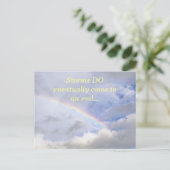 Postale carte postale/RAINBOW APRÈS LA TEMPÊTE/MESSAGE D'E (Debout devant)