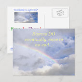 Postale carte postale/RAINBOW APRÈS LA TEMPÊTE/MESSAGE D'E (Devant / Derrière)