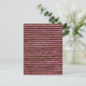 Postale Carte postale, rayures peintes, rose et marron (Debout devant)