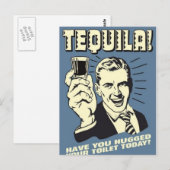 Postale carte postale, rétro, tequila (Devant / Derrière)