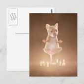 Postale Carte postale: "Souris de Yoga" (Devant / Derrière)