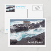 Postale carte postale, "SPA DE LA NATURE"/ZONE DE BAIN DE  (Devant / Derrière)