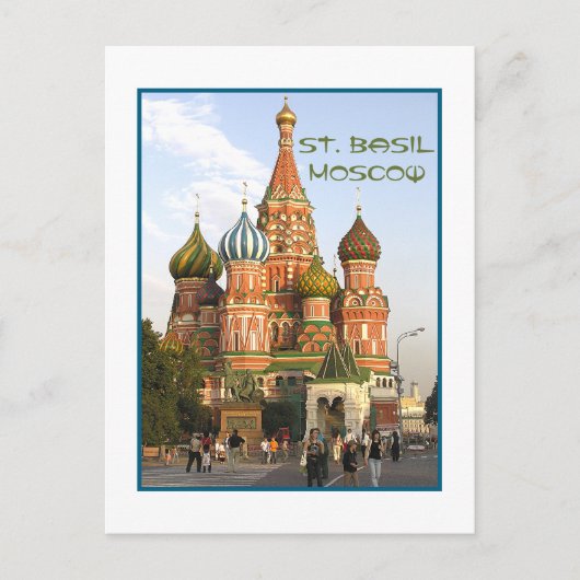 Postale carte postale, "St Basil's, Moscou" (Devant)