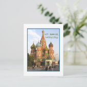 Postale carte postale, "St Basil's, Moscou" (Debout devant)