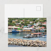 Postale Carte postale, St. Kitts - Bateaux et Bâtiments (Devant / Derrière)