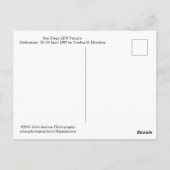 Postale Carte postale: Temple LDS de San Diego Image du so (Dos)