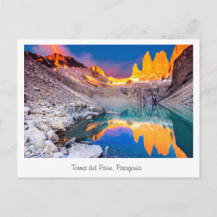 Postale Carte postale, Torres del Paine Patagonia