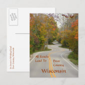 Postale carte postale, "Toutes les routes mènent au comté  (Devant / Derrière)