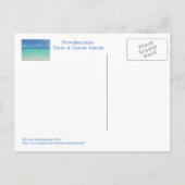 Postale carte postale, "TURKS & CAICOS ISLANDS" (Dos)